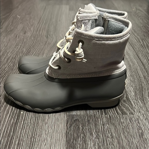 Sperry Gray Ankle Boots Waterproof Comfort - Picture 2 of 6